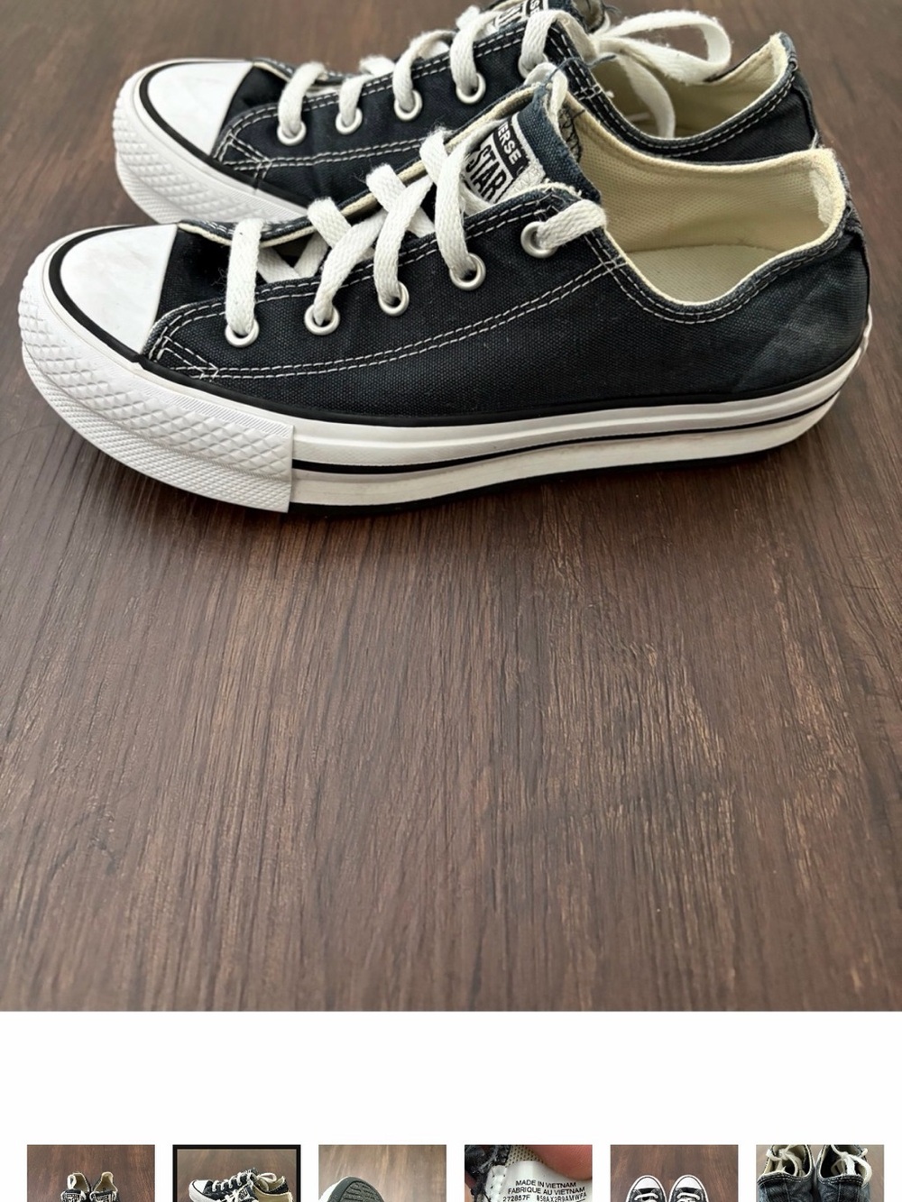 Converse Black and White Low-Top Kids Sneakers
